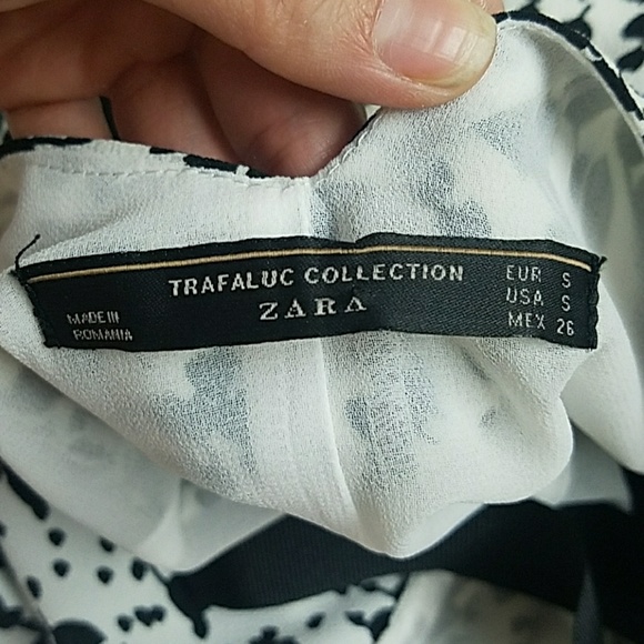 NWT Zara | Black and White Top Small - Picture 4 of 4
